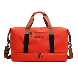 Sporttasche Reisetasche Damen und Herren, Weekender mit Schuhfach & Nassfach, Travel Bag Weekender für Reisen Gym Yoga, Handgepäck Tasche für Flugzeug von Rurunklee
