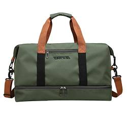 Sporttasche für Damen und Herren, Weekender mit Schuhfach & Nassfach, Travel Bag Weekender, grün, Unisex, Siehe Beschreibung von Rurunklee