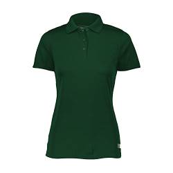 Russell Athletic Damen Essential Polo Poloshirt, dunkelgrün, Large von Russell Athletic