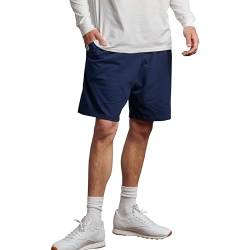 Russell Athletic Herren Basic Baumwolle Jersey Shorts mit Taschen, Navy, X-Groß von Russell Athletic