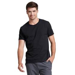 Russell Athletic Herren Dri-Power Kurzarm Baumwollmischgewebe, Feuchtigkeitstransport, Geruchsschutz, LSF 30+ T-Shirt, Schwarz, XX-Large von Russell Athletic