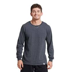 Russell Athletic Herren Essenital Men's Long Sleeve Tee T-Shirt, Schwarz/Erika, Groß von Russell Athletic