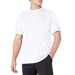 Russell Athletic Herren Kurzärmeliges Performance T-Shirt, Weiß, XX-Large von Russell Athletic