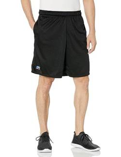 Russell Athletic Herren Shorts mit Netztasche Kurz, schwarz, Small von Russell Athletic