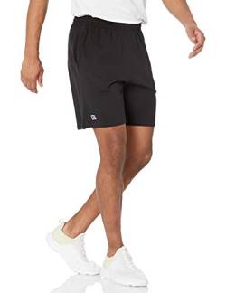 Russell Athletic Men's Cotton Shorts with Pockets, Premium - Black, Medium von Russell Athletic