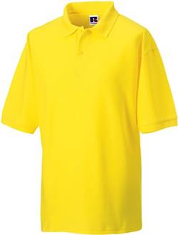 Russell Collection Klassisches Poloshirt aus Mischgewebe R-539M-0 L,Yellow von Russell Athletic