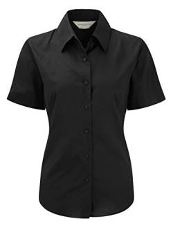 Damen-Bluse mit kurzen ärmeln aus der Russell Collection Gr. XXXXL, schwarz von Russell Collection