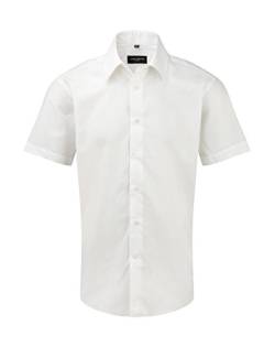 Russell Collection Kurzarm Oxford-Hemd R-923 m Shirt Gr. M, weiß - weiß von Russell Collection