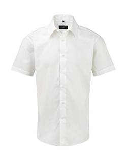 Russell Collection Kurzarm Oxford-Hemd R-923 m Shirt Gr. S, weiß - weiß von Russell Collection