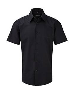 Russell Collection Kurzarm Oxford-Hemd R-923 m Shirt Gr. XXXL, schwarz - schwarz von Russell Collection