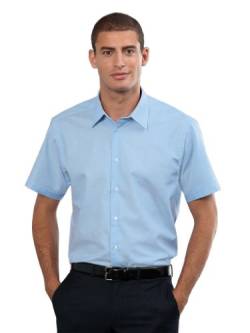 Russell Collection Kurzarm Oxford-Hemd R-923 m Shirt Gr. XXXXL, Blue - Oxford Blue von Russell Collection