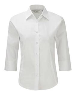 Russell Damen 3/4-Ärmel, Shirt Bluse, pflegeleicht, eng anliegend von Russell Collection