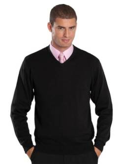 Russell Europe: V-Neck Knit-Pullover R-710M-0, Größe:L;Farbe:Black von Russell Collection