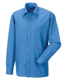 Z934 Langarm Popeline-Hemd Oberhemd Herren Hemd Russell 3XL / 47/48,Corporate Blue von Russell Collection