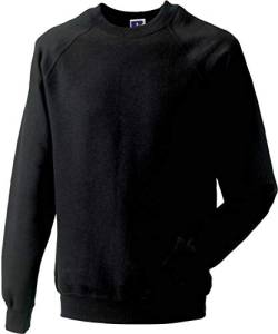 Russel Europe Herren Raglan Sweatshirt Pullover, Größe:2XL, Farbe:Black von Russell Europe