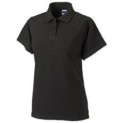 Russell Damen Polo Shirt Europe Klassik Kurzarm (XL - 42) (Schwarz) von Russell