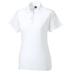 Russell Damen Polo Shirt Europe Klassik Kurzarm (XL - 42) (WeiÃŸ) von Russell