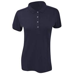 Russell Damen Stretch Polo-Shirt, Kurzarm (XL) (Marineblau) von Russell