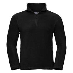 Russell Herren Outdoor Fleecepullover mit ReiÃŸverschluss am Kragen (L) (schwarz) von Russell