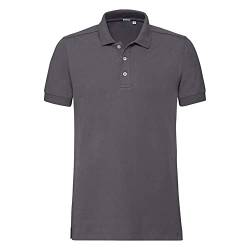 Russell Herren Stretch Polo-Shirt, Kurzarm (L) (Dunkelgrau) von Russell
