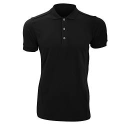 Russell Herren Stretch Polo-Shirt, Kurzarm (M) (Schwarz) von Russell