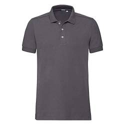 Russell Herren Stretch Polo-Shirt, Kurzarm (XL) (Dunkelgrau) von Russell