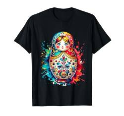 Russian Khokhloma Russland Russen Russische Matrjoschka T-Shirt von Russen Kostüm Russisch Matryoshka Designs