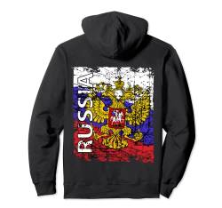 Russia Shirt Russland Fahne Wappen Herren & Damen Russia Pullover Hoodie von Russia Support
