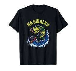 Na Ribalku Russland Angeln Fischen Russische Angler Russia T-Shirt von RussianLife Designs - Lustige Russische Geschenke