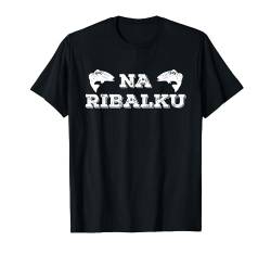 Na Ribalku Russischer Angler Russland Ribalka Russia Angeln T-Shirt von RussianLife Designs