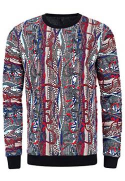 Herren Streetwear 90er Sweater New York Hoody Regular Fit Sweatshirt Rundhals Sweat 132, Farbe:Blau, Größe S-3XL:3XL von Rusty Neal