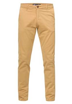 Rusty Neal Herren Chino Hose 'SETO' Stoffhose Slim-Fit Stretch-Baumwolle Länge 30 32 34 36 Freizeitstretch-Hose Business Chinohose 232, Farbe:Camel, Größe Jeans 30L-36L:34W / 30L von Rusty Neal