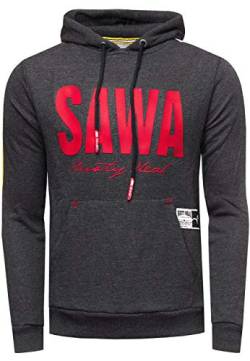 Rusty Neal Herren Sweatshirt Langarm SAWA Sweater Streetwear Clubfashion Sweatshirt 154, Größe S-6XL:L, Farbe:Anthrazit von Rusty Neal