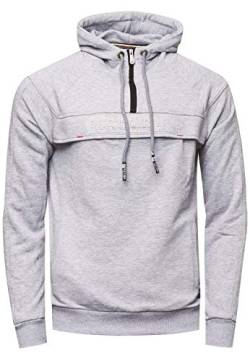 Rusty Neal Sweatshirt Herren Kapuzenpullover Kangaroo Zipper Streetwear Sweater 150, Größe S-6XL:3XL, Farbe:Grau von Rusty Neal