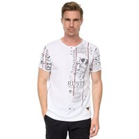 Rusty Neal T-Shirt im Used-Look mit Allover-Print von Rusty Neal