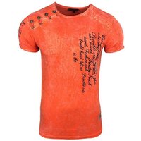 Rusty Neal T-Shirt mit coolem Allover-Print von Rusty Neal