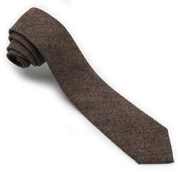 Ruth&Boaz Men's Wool Blend Skinny Necktie Tie (Tweed Brown) von Ruth&Boaz