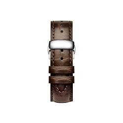 14-22mm Klassisches Herren Kalbsleder Echtes Leder Uhrenarmband Elegantes Schnellverschluss Poliert Faltschließe Uhrenarmband, 18mm von Ruthlessliu