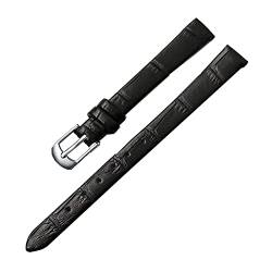 8-10mm Frauen Ultradünne weiche Echtlederarmband Uhrenzubehör Bambusmuster Dornschließe Armband Armbänder, 8mm von Ruthlessliu