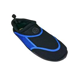 Rutscherlebnis Aqua-Schuhe schnelltrocknende Badeschuhe Unisex Wasserschuhe für Damen & Herren 42 Blue/Black von Rutscherlebnis