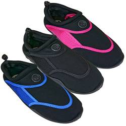 Rutscherlebnis Aqua-Schuhe schnelltrocknende Badeschuhe Unisex Wasserschuhe für Damen & Herren 43 Black von Rutscherlebnis