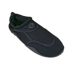 Rutscherlebnis Aqua-Schuhe schnelltrocknende Badeschuhe Unisex Wasserschuhe für Damen & Herren 45 Black von Rutscherlebnis