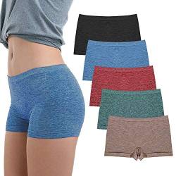 Damen-Boxershorts, nahtlos, Boyshorts, Höschen für Unterkleider, Damen-Unterwäsche, Shorts, 5er-Pack, B002, 3XL von Ruxia