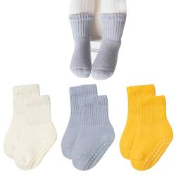 Ruzister® 3 Paar Dicke, warme, rutschfeste Baby-Socken für den Winter, für Kleinkinder, Jungen, Mädchen, Socken, Kinder-Slipper-Socken, Sportsocken von Ruzister