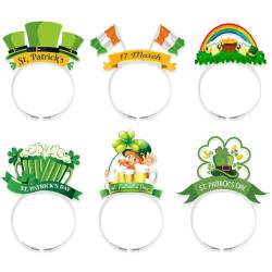 Rxuaw 6 Stück grüne Haarbänder im klassischen Stil, St. Patricks Day, dekorative Kinder-Haarbänder für irische Feierlichkeiten von Rxuaw