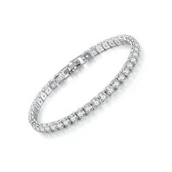 Ryaupy Tennis Armband Damen Silber mit Zirkonia Kristall Armbänder Shining Diamant für Frauen Mädchen für Freundin Mutter Ehefrau Armband für Weihnachten Geschenk von Ryaupy