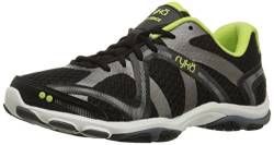 Ryka Damen Influence Crosstrainer, Schwarz/Sharp Green/Forge Grey/Metallic, 38.5 EU von Ryka