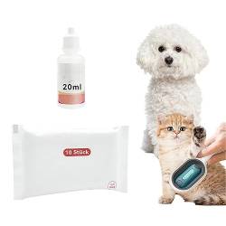 Ryoizen Hundebürste Katzenbürste mit Wasserbehälter und Feuchttüchern 4 in 1 Universal Tierhaarentfernungskamm Multifunktionale Haustier Reinigungsbürste Tragbare Haarpflegebürste von Ryoizen