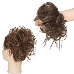XXL Haarteil Extensions Dutt Haargummi mit Haaren Glatt Haarknoten Hochsteckfrisuren Haarverlängerung für Frauen 45g Aschbraun von S-noilite