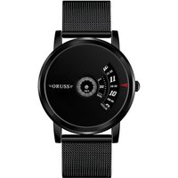 S&T Design Quarzuhr Herren Armbanduhr Herrenuhr Männeruhren Luxusuhr Schwarz, inkl. Geschenketui + Werkzeug zum verstellen von S&T Design